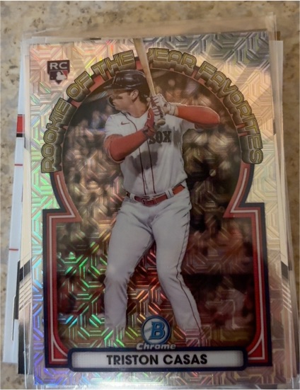 2023 Bowman Chrome #ROYF-14 Triston Casas Rookie of the Year Favorites Mojo Refractor — front