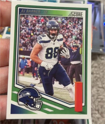 2025 Panini Score #82 AJ Barner — front