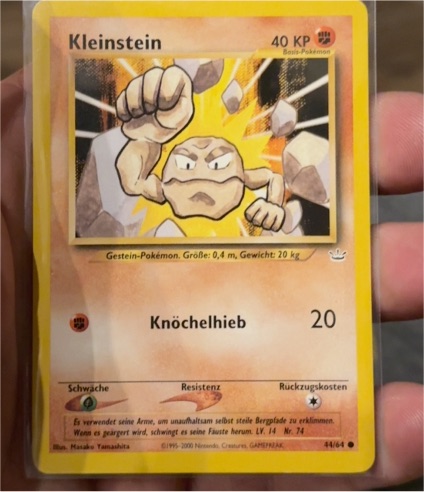 2001 Pokémon Neo Revelation #44 Kleinstein — front