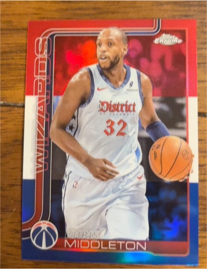 2025-26 Topps Chrome #204 Khris Middleton Washington Wizards — front