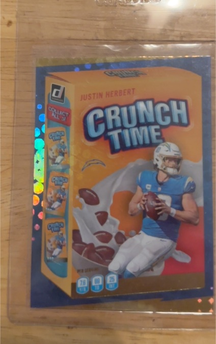 2022 Panini Donruss #CT-5 Justin Herbert Crunch Time — front