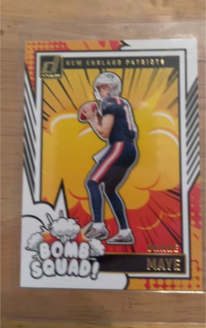 2024 Panini Donruss #28 Drake Maye Bomb Squad Rookie — front