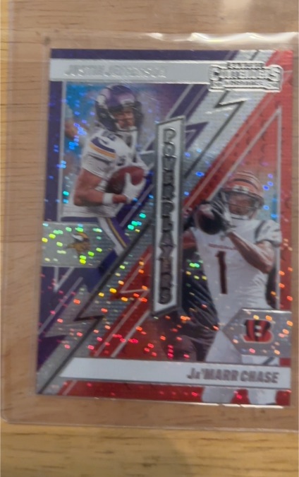 2024 Panini Contenders Power Players #2 Justin Jefferson Ja'Marr Chase — front