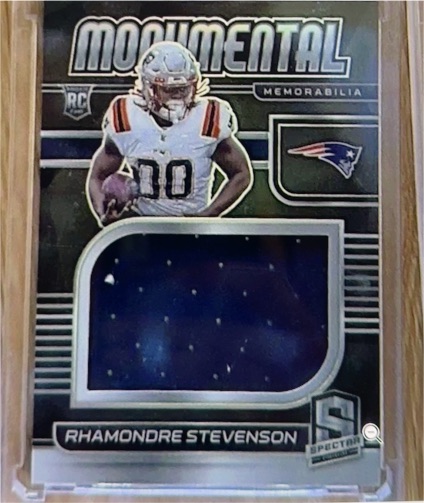2021 Panini Spectra Monumental Memorabilia #MM-RS Rhamondre Stevenson — front
