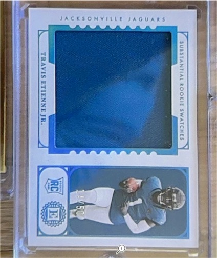 2021 Panini Encased #Substantial Rookie Swatches Travis Etienne Jr. — front
