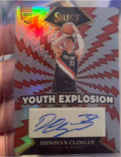 2024-25 Panini Select Youth Explosion Signatures #YE-CLG Donovan Clingan — front