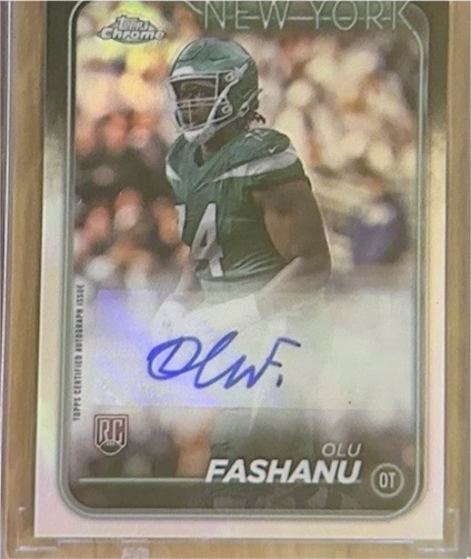 2024 Topps Chrome #RA-OFA Olu Fashanu Rookie Autographs — front