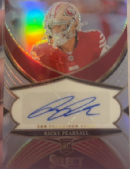 2024 Panini Select - Select Signatures Ricky Pearsall #SSP-RPL Silver Prizm — front