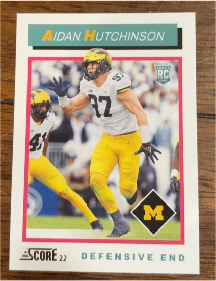 2022 Panini Score 1992 Throwback Rookie #TB6 Aidan Hutchinson — front