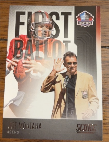 2022 Score First Ballot #FB-JM Joe Montana — front