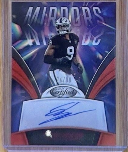 2025 Panini Certified Mirrors #9 Josh Jacobs — front