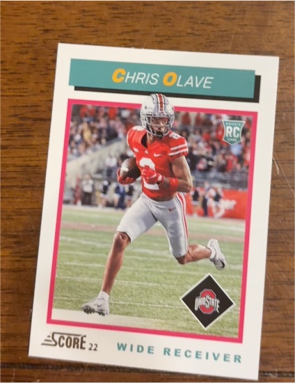 2022 Panini Score 1992 Throwback #TB10 Chris Olave Rookie — front
