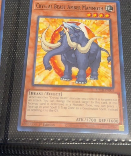 2007 Yu-Gi-Oh! BLCR-EN051 Crystal Beast Amber Mammoth — front