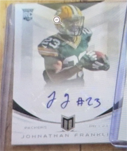 2013 Panini Momentum Rookie Auto SSP Johnathan Franklin — front