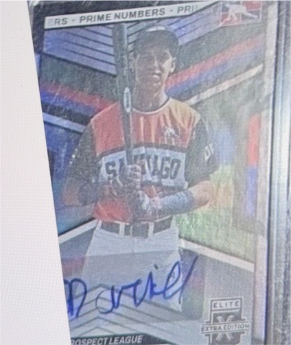 2023 Panini Elite Extra Edition #199 Dariel Duran Prime Numbers Auto — front