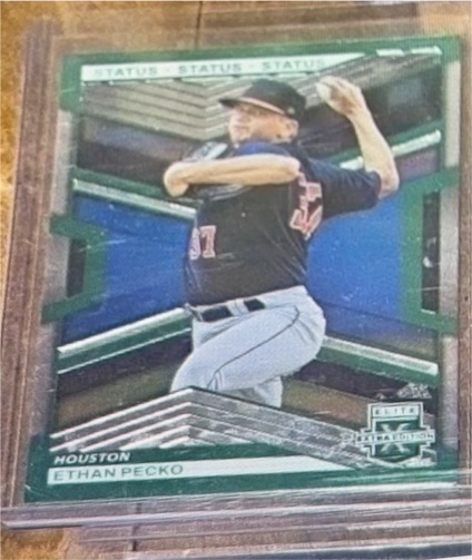 2023 Panini Elite Extra Edition Status Green Ethan Pecko — front