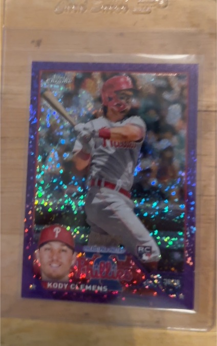 2023 Topps Chrome #135 Kody Clemens Rookie Prism Refractor Phillies — front