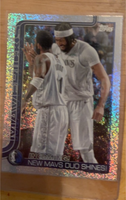 2025-26 Topps #296 Incoming!: New Mavs Duo Shines! — front