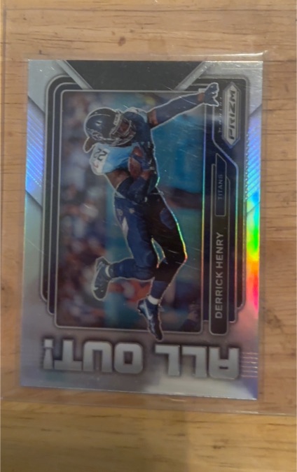 2022 Panini Prizm #AO-6 Derrick Henry All Out Silver Prizm — front