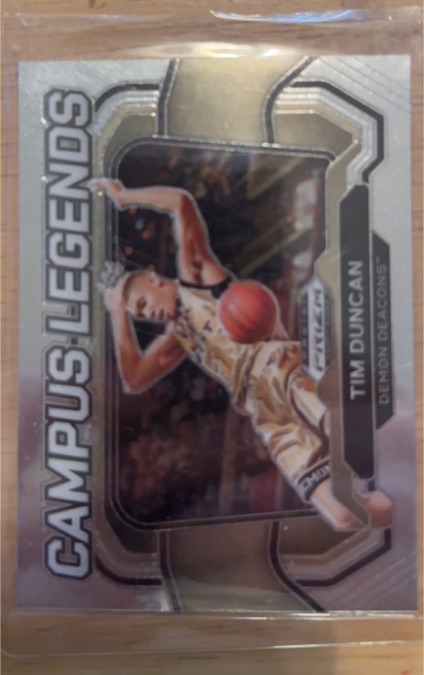 2024 Panini Prizm Draft Picks #1 Tim Duncan Campus Legends — front