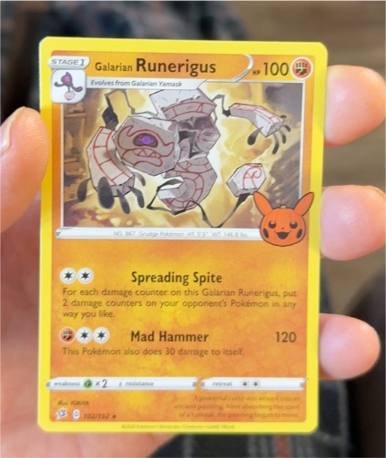 2023 Pokémon Trick or Trade #102 Galarian Runerigus — front