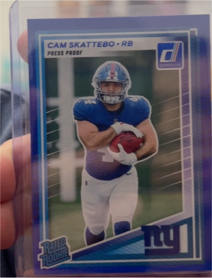 2025 Donruss #302 Cam Skattebo Press Proof — front