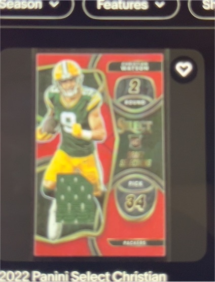 2022 Panini Select Draft Selections #DS-2 Christian Watson — front