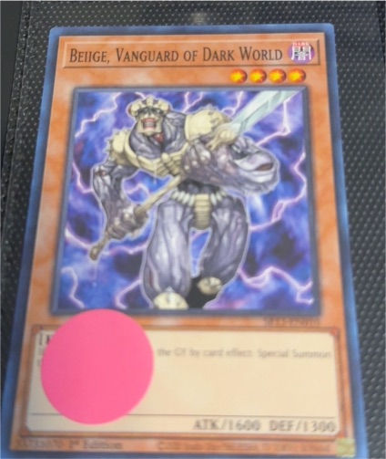 1996 Yu-Gi-Oh! EEN-EN020 Beiige, Vanguard of Dark World — front
