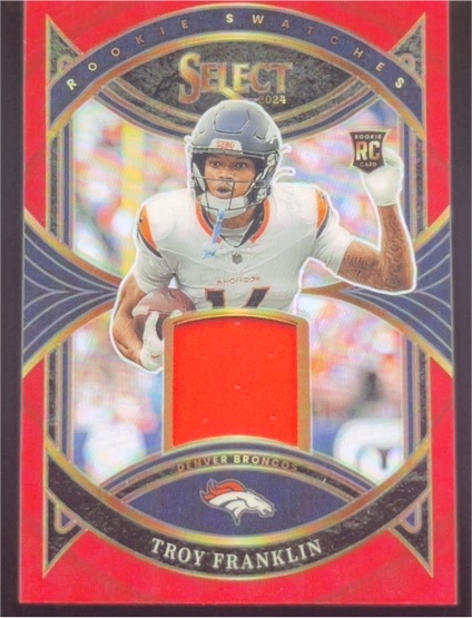 2024 Panini Select #RS-TFN Troy Franklin Rookie Swatches Red Prizm — front