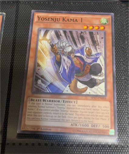 1996 Yu-Gi-Oh! SP17-EN004 Yosenju Kama 1 — front