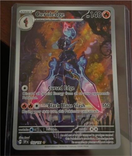 2024 Pokemon SV08: Surging Sparks #197/191 Ceruledge Illustration Rare Holo — front