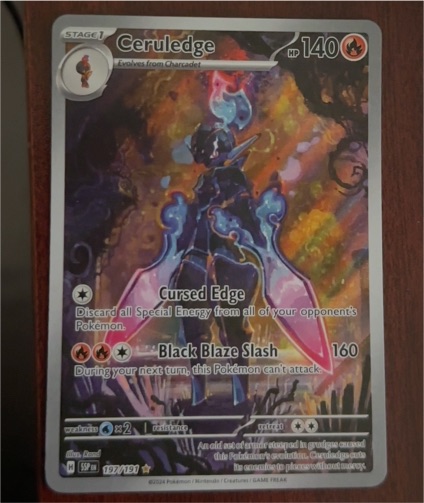 2024 Pokemon SV08: Surging Sparks #197/191 Ceruledge Illustration Rare — front