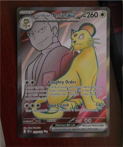 2025 Pokémon TCG SV10: Destined Rivals #219/182 Team Rocket's Persian ex — front