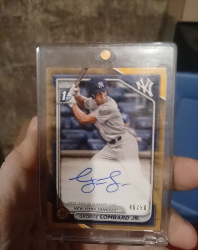 2024 Bowman Chrome Prospect Autographs #CPA-GLO George Lombard Jr. — front
