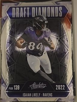 2022 Panini Absolute Draft Diamonds #139 Isaiah Likely — front