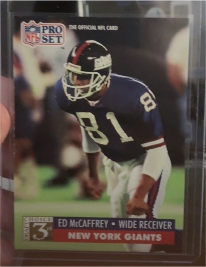 1991 Pro Set #812 Ed McCaffrey — front