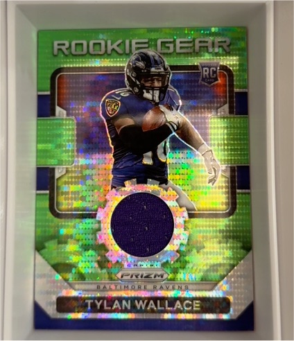 2021 Panini Prizm Rookie Gear Neon Green Pulsar Prizm #RG-26 Tylan Wallace — front