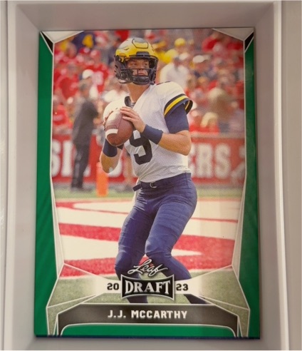 2023 Leaf Draft #22 J.J. McCarthy — front