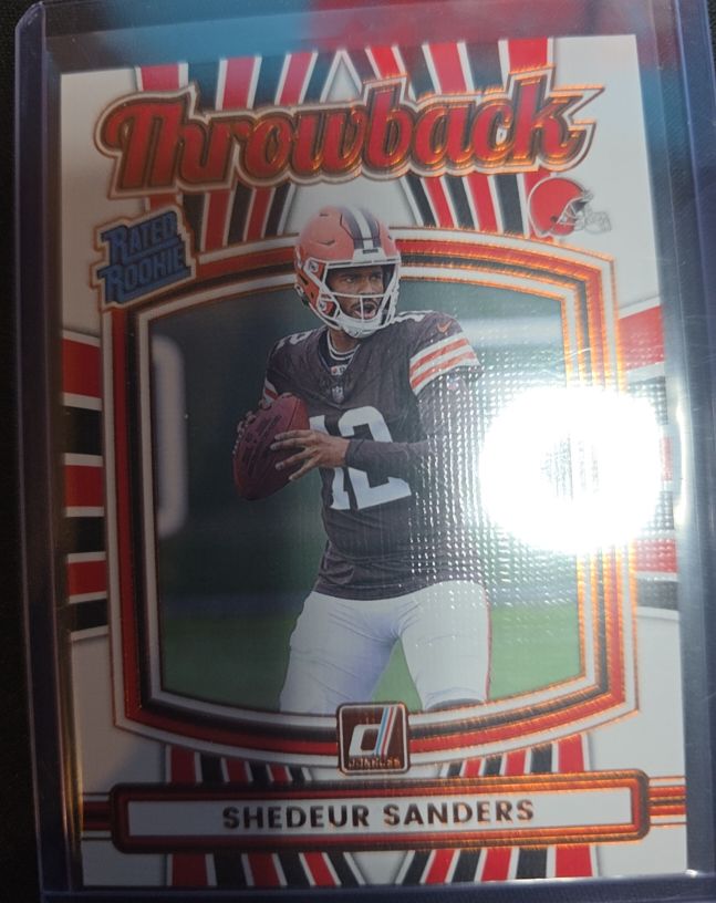 2025 Donruss #2 Shedeur Sanders Rated Rookies Throwback — front