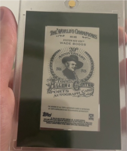 2025 Topps Allen & Ginter #MA-WB Wade Boggs — front