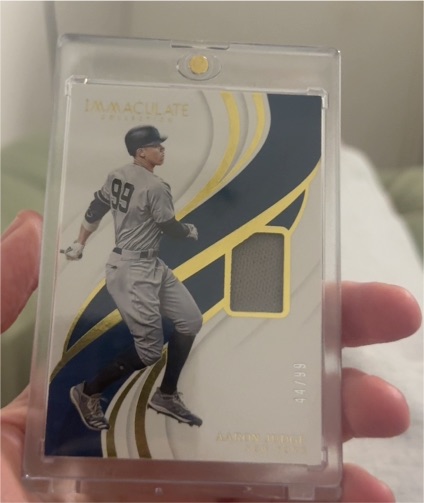 2021 Panini Immaculate Collection Materials Trios #MT-AJ Aaron Judge — front