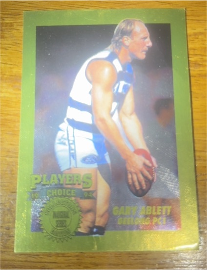 1994 Dynamic AFL Players Choice Etched Foil Card PC1 Gary Ablett — front