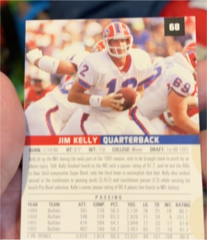 1991 Pro Set #58 Jim Kelly — front