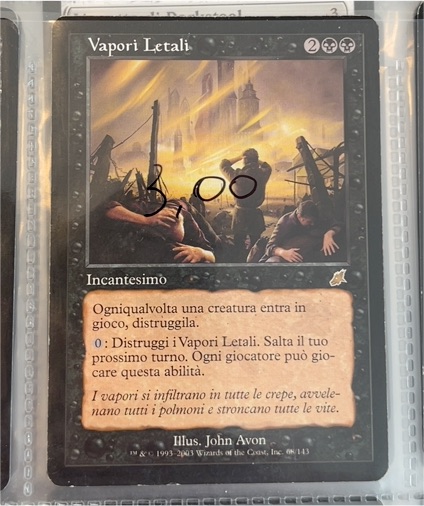 2003 Magic: The Gathering #68/143 Vapori Letali — front