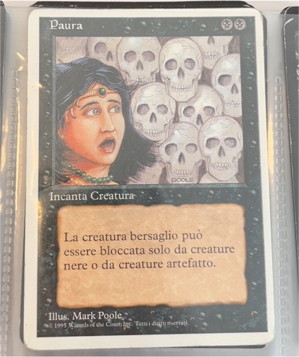 1995 Magic The Gathering 4th Edition Fear — front