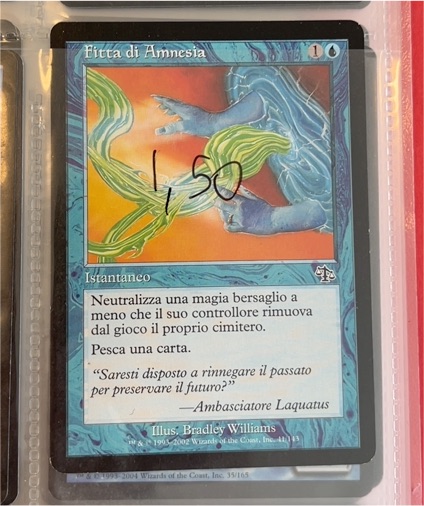 2002 Magic: The Gathering #41 Grip of Amnesia — front