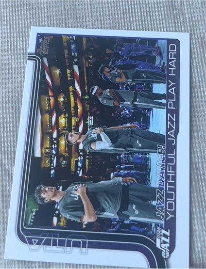 2025-26 Topps #290 Jazz Dance!: Youthful Jazz Play Hard — front