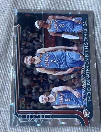 2025-26 Topps #288 Thunder Up!: Trio Dominates On Both Sides Of Ball — front