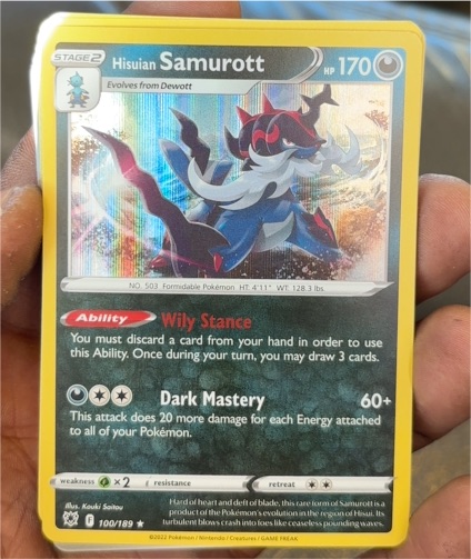 2022 Pokémon TCG Astral Radiance #100 Hisuian Samurott — front