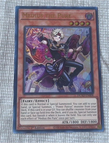 2020 Yu-Gi-Oh! DUAD-EN008 Medius the Pure — front